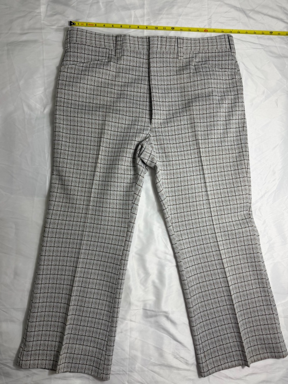 Haggar Men's Chinos in Light Tan Plaid 38W